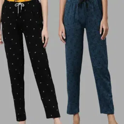 Kryptic Black & Blue Printed Pyjamas - Pack of 2-image-46