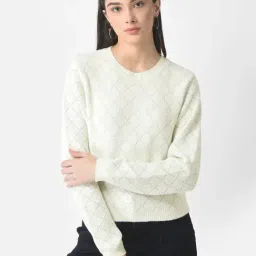 Crimsoune Club Off White Self Design Sweater-image-42