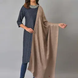 W Brown Plain Shawl-picture-22