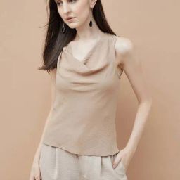Code By Lifestyle Beige Regular Fit Top-image-55