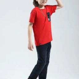 Monte Carlo Boys Red Regular Fit T-Shirt-image-25