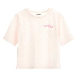 Guess Kids Light Pink AOP Hologram Logo Regular Fit T-Shirt-image-33