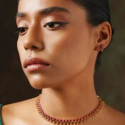 Abdesigns Gold-Tone Plated Statement Necklace & Earring Set-16