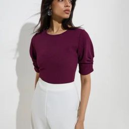 Wardrobe by Westside Wine Self-Textured Top-picture-18