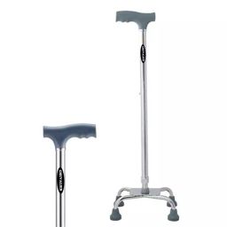 Chevalier Walking Stick 4 Leg for Patients, Adjustable, Aluminum, Grey-47