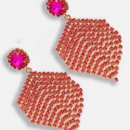 Sohi Gold Plated Party Designer Stone Drop Earrings-8
