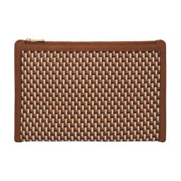 Fossil Brown Woven Small Wristlet Pouch-image-14