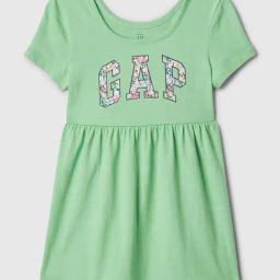 GAP Girls Green Cotton Logo Dress-image-34