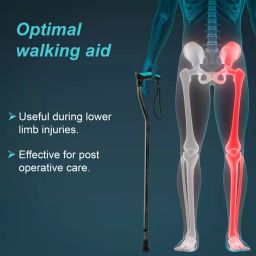 Tynor Walking Stick Soft Top Handle Universal Size Black L07UCZ image 2
