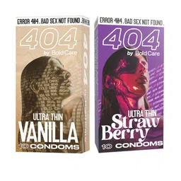 Bold Care Set Of 2 Ultra Thin Vanilla & Strawberry Flavored Condoms - 10 Pcs Each-4