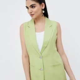 Code by Lifestyle Mint Green Regular Fit Blazer-image-45