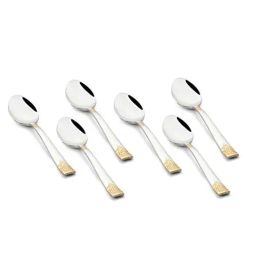 FnS August Silver & Gold Stainless Steel Tea Spoon - Set of 6-29
