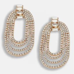 Sohi Gold Plated Party Designer Stone Drop Earrings-0