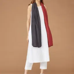 Fabindia Black & Red Printed Stole-picture-9