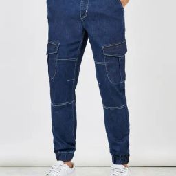 Styli Dark Blue Slim Fit Lightly Washed Jogger Jeans-image-56