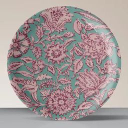Nestroots Ethnic Floral Printed Multicolor Porcelain Wall Plate-26