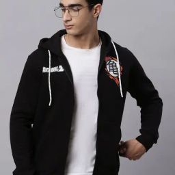Free Authority Black Regular Fit Dragon Ball Z Printed Hooded Sweatshirt-picture-43