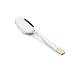 FnS August Silver & Gold Stainless Steel Serving Spoon-1