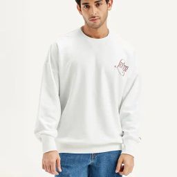 Levi's White Loose Fit Printed Sweatshirt-image-1