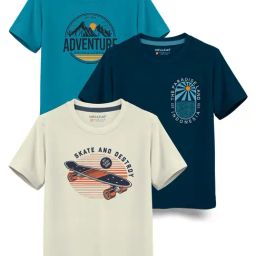 HELLCAT Kids Multicolor Printed T-Shirt (Pack Of 3)-picture-44