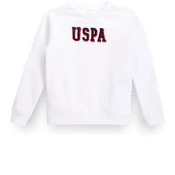 U.S. Polo Assn. Kids White Embroidered Full Sleeves Sweatshirt-image-73