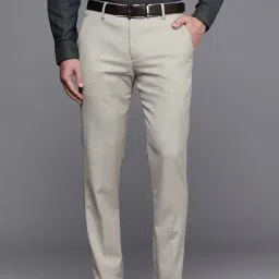 Louis Philippe Grey Slim Fit Trousers-picture-23