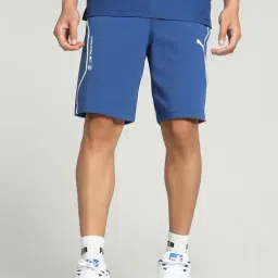 Puma BMW M Motorsport Pro Blue Cotton Regular Fit Self Pattern Sports Shorts-image-24