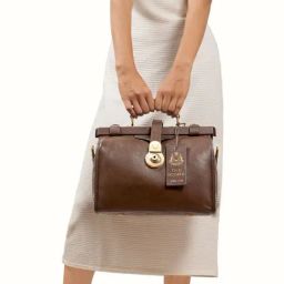 Hidesign Grazia Brown Solid Leather Doctors Handbag-27