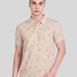 FLYIND VOGUE OUTFIT Men Floral Printed Polo Collar Applique T-shirt-image-54