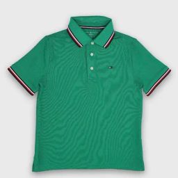 TOMMY HILFIGER Boys Green Cotton Solid Polo T-Shirt-image-62