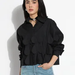 showoffff Showoff Black Cotton Relaxed Fit Shirt-picture-39