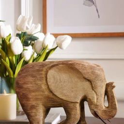 Pure Home and Living Brown Wood Elephant Sculpture-image-41