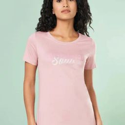 Ajile by Pantaloons Pink Cotton T-Shirt-picture-16