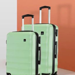 Nasher Miles Rome Hard-Sided Polycarbonate  Set of 2  Pastel Green Trolley Bags (55 & 65 Cm)-image-23