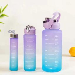Nestasia Time Marker Airtight & Spill-Proof Sipper Water Bottle for Adults Set of 3 Lavender & Blue-25