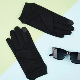 Byford by Pantaloons Black Solid Gloves-image-10