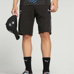 Puma BMW M Motorsport Black Cotton Regular Fit Printed Sports Shorts-image-88
