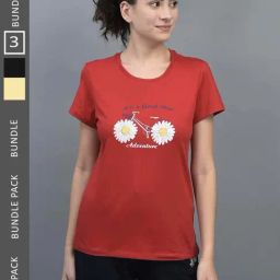 Dollar Black & Rust Cotton Printed Sports T-Shirt - Pack Of 3-picture-17