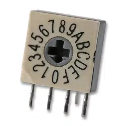 APEM ROTARY DIP SW, HEXADECIMAL, 0.4A, 24V, P60A703L508-83