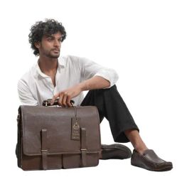 Hidesign Icon Brown Leather Medium Messenger Bag-picture-46