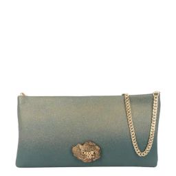 Baggit Skyer Green PU Solid Clutch-22