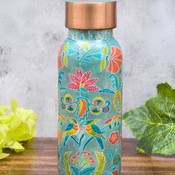 oggn Green & Red Set of 2 Copper Printed Water Bottle-19