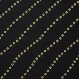LADUSAA Black Printed Saree With Unstitched Blouse image 5