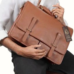 Hidesign Tan Solid Medium Messenger Bag-picture-23