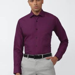Van Heusen Purple Cotton Regular Fit Shirt-image-23