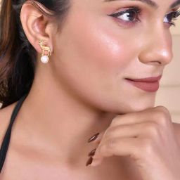 VOJ One Gram Gold Plated Animal Shaped Deer Studs Earrings for Women-image-53