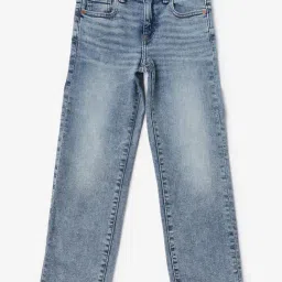 Tommy Hilfiger Kids Blue Cotton Straight Fit Jeans-picture-5