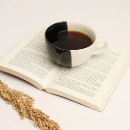 BlackCarrot Black & White Ceramic Coffee Mugs - Set of 2-9