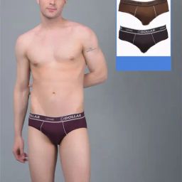 Dollar Lehar Assorted Cotton Regular Fit Briefs - Pack Of 3-39