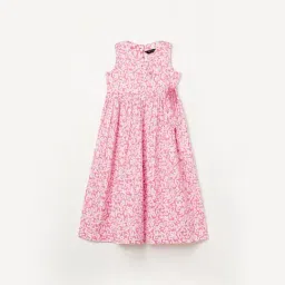 Melange by Lifestyle Kids Pink Printed Regular Fit Dress-image-8